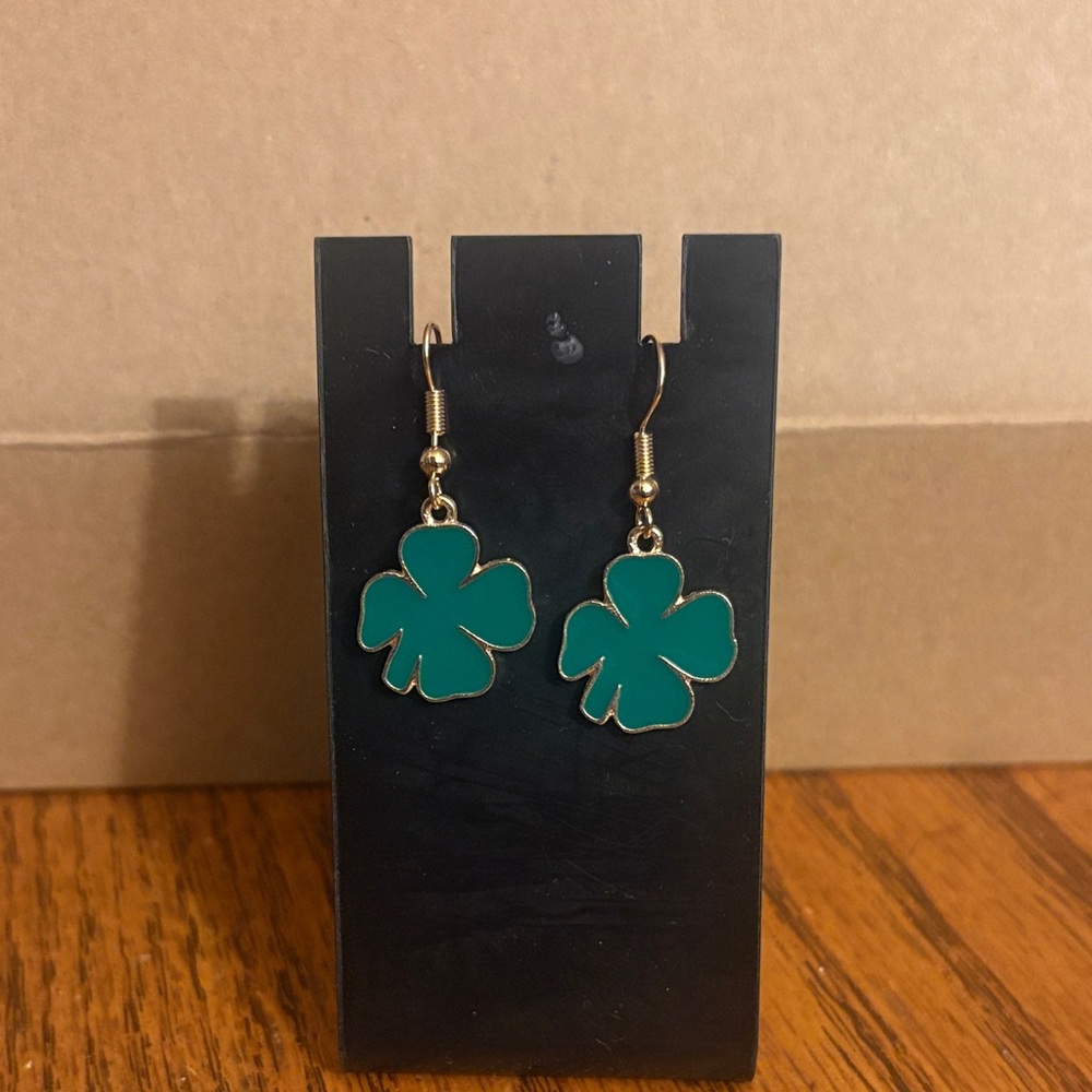 Green Clover Earrings